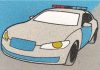 Polizeiauto – Sandbild